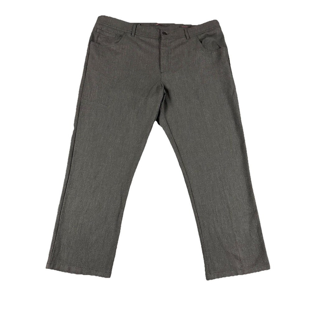 ALBERTO Ceramica Stone Peacock Modern Fit Dress Pants in Stone Size W 40 L 34